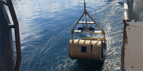 MEESOR towed vehicle developed for abundance estimated of mesopelagic resources. Photo: IMR.